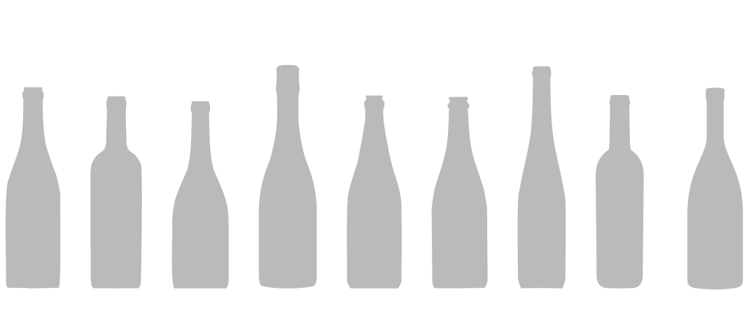 色々な大きさのボトルシルエット